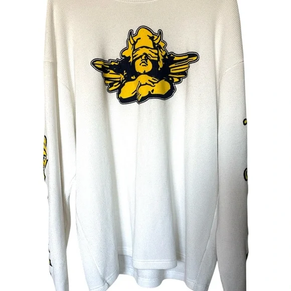 💔NWOT💔 DEADSTOCK‼️Boys Lie Graphic Oversized Thermal Knit Long Sleeve Tee OSO - Picture 3 of 6